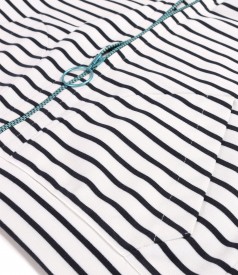 Hanorac din jerse elastic imprimat cu dungi