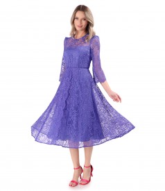 Rochie eleganta din dantela fina cu motive florale