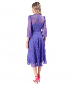Rochie eleganta din dantela fina cu motive florale