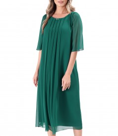 Rochie midi de ocazie din voal uni