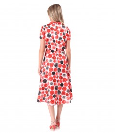 Rochie midi din bumbac cu matase naturala