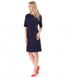 Rochie office evazata cu maneci scurte