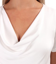 Bluza eleganta pe bie din saten de viscoza