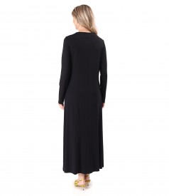 Rochie lunga din jerse elastic cu viscoza
